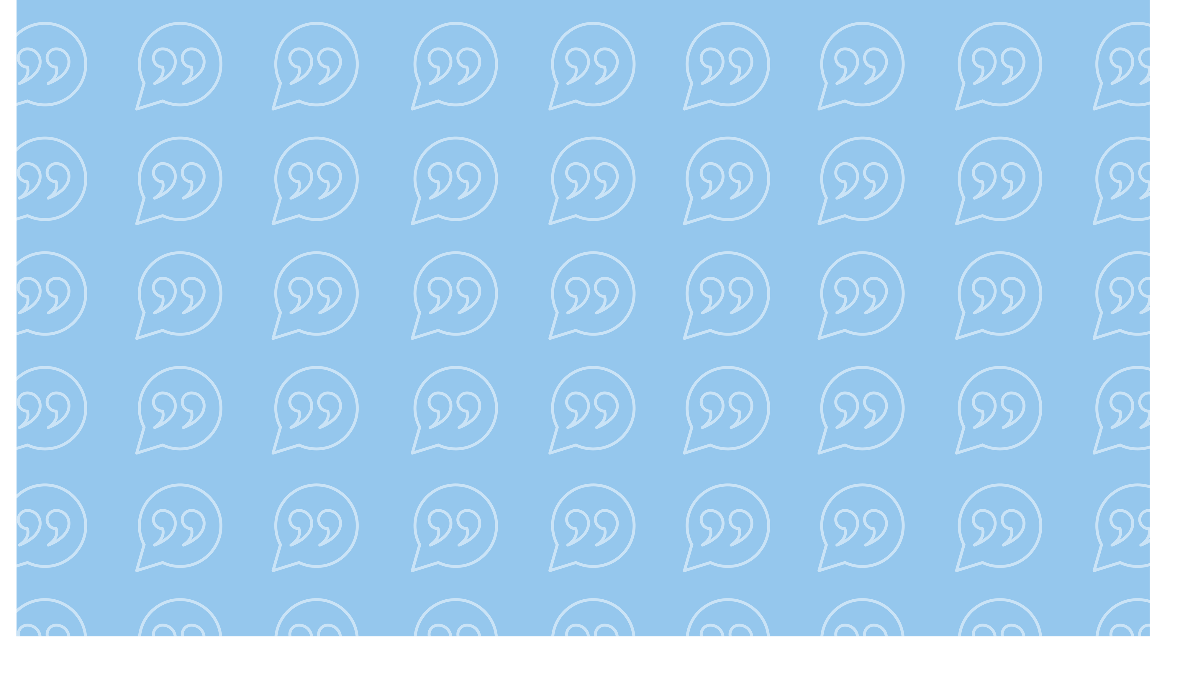 Illustration of a speech bubble with quotation marks
