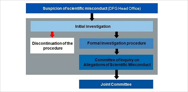 Flowchart of the procedure with the initial investigation and subsequent steps in a highlighted grey box.